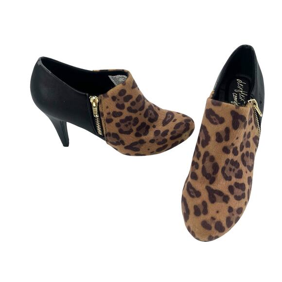 Y2K Dexflex Comfort Leopard Bootie heel womens Shoes Sz 9 Stiletto Glam  Rocker - Picture 1 of 15